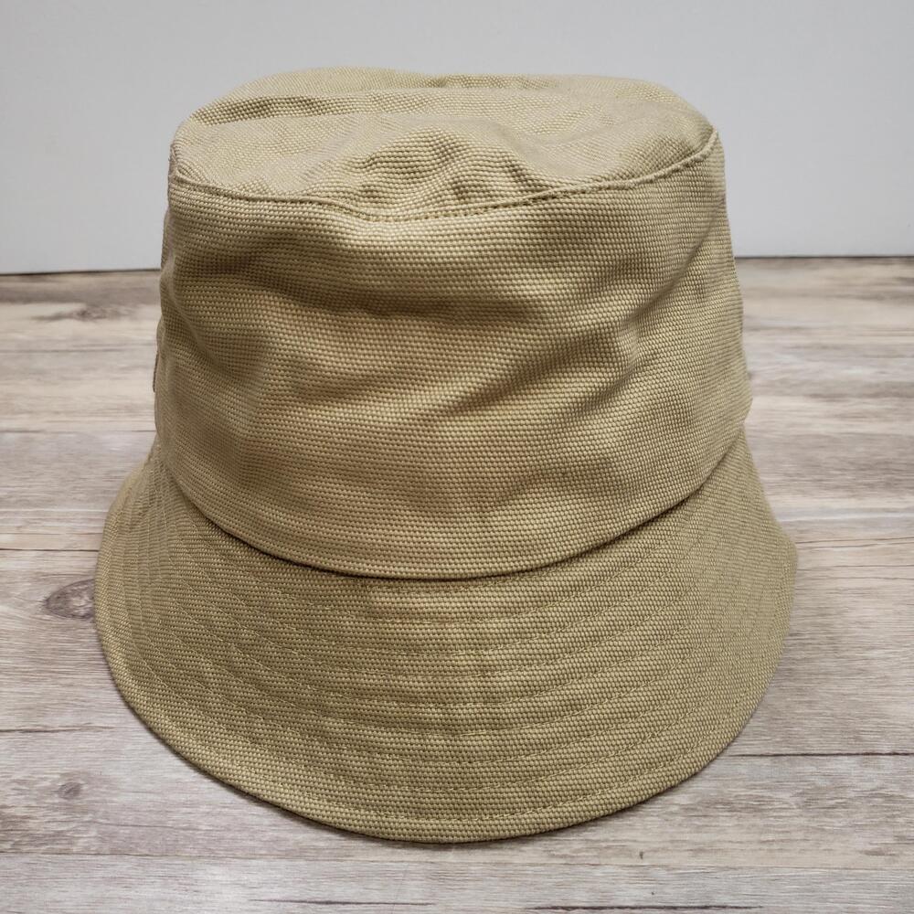 MIKOH Hat Bucket Fitted Womens One Size Beige Cotton Canvas Beach Sun Summer